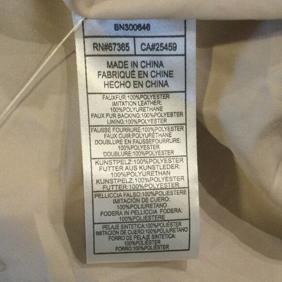 Steve Madden Willow Coat Womens M Medium NEW Teddy Colorblock Tan Brown Beige - Picture 10 of 11